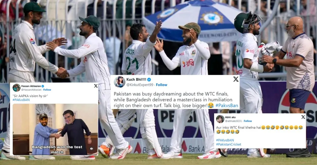 PAK vs BAN: Netizens go wild over Bangladesh’s historic Test triumph against Pakistan