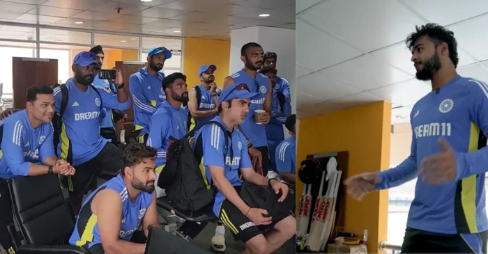 WATCH: Riyan Parag gives a heartwarming speech inside the Indian dressing room ahead of his ODI debut