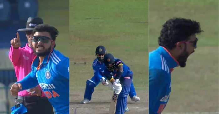 SL vs IND [WATCH]: Riyan Parag picks his maiden ODI wicket by dismissing Avishka Fernando