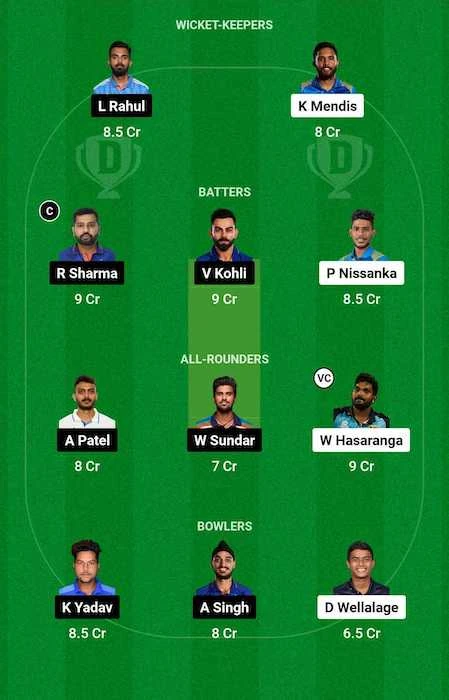 SL vs IND Dream11 Team for today's match - August 4