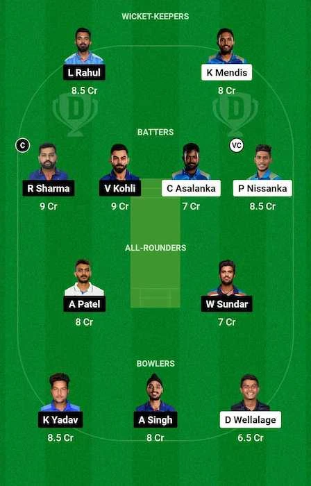 SL vs IND: Dream11 Team for today's match