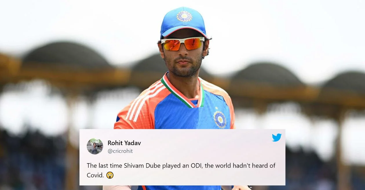 Netizens react as Shivam Dube returns to the 50-over format after a long gap during India’s 1st ODI against Sri Lanka