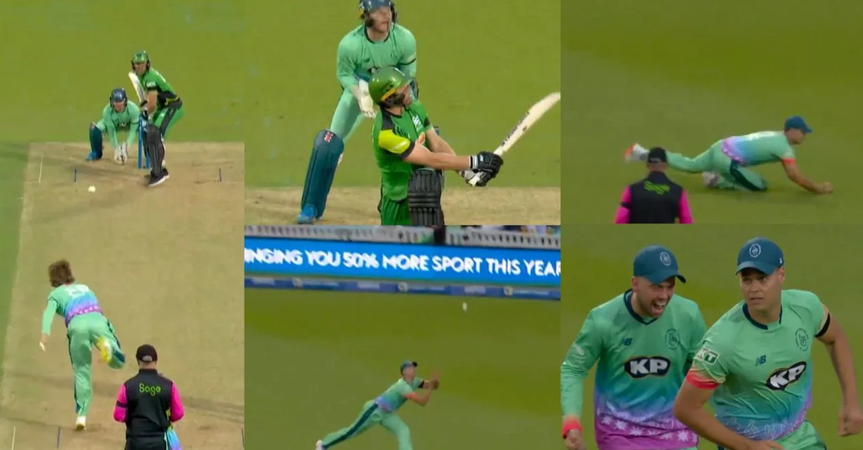 WATCH: Spencer Johnson takes an unreal catch off Adam Zampa’s bowling in The Hundred 2024