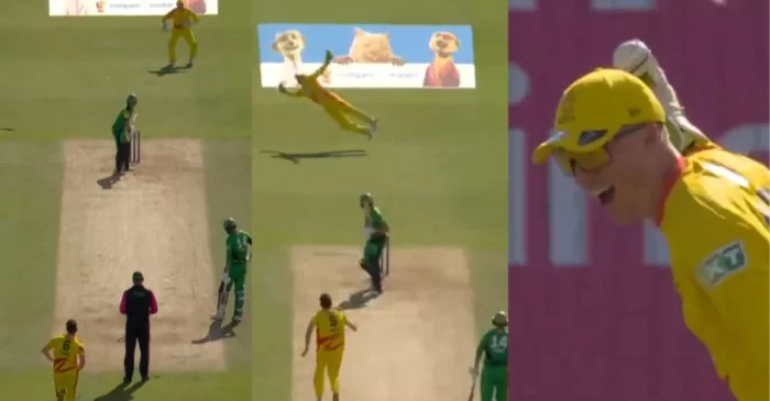 WATCH: Tom Banton’s outrageous flying catch send Leus du Plooy packing in The Hundred 2024