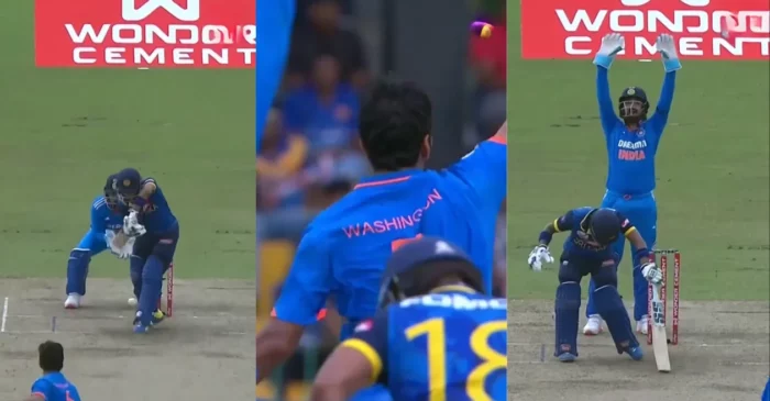 SL vs IND [WATCH]: Washington Sundar traps Pathum Nissanka in his web of spin during the first ODI