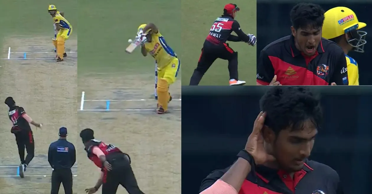 WATCH: Yash Dhull muffled by Himanshu Chauhan’s send off in DPL 2024