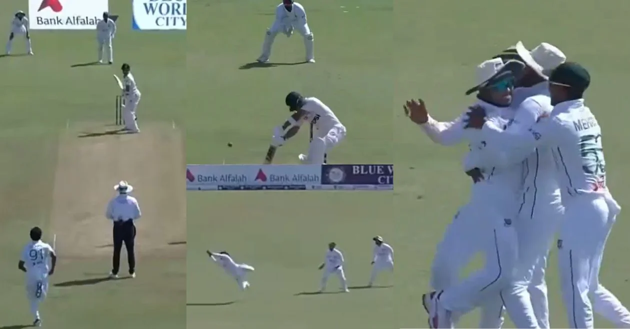 PAK vs BAN [WATCH]: Zakir Hasan takes spectacular mid-air catch to remove Abdullah Shafique on Day 1 of first Test