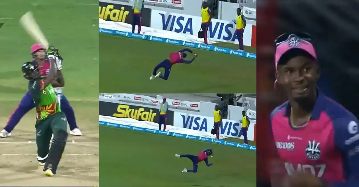 VIDEO: Alick Athanaze’s incredible catch to dismiss Ryan John in CPL 2024