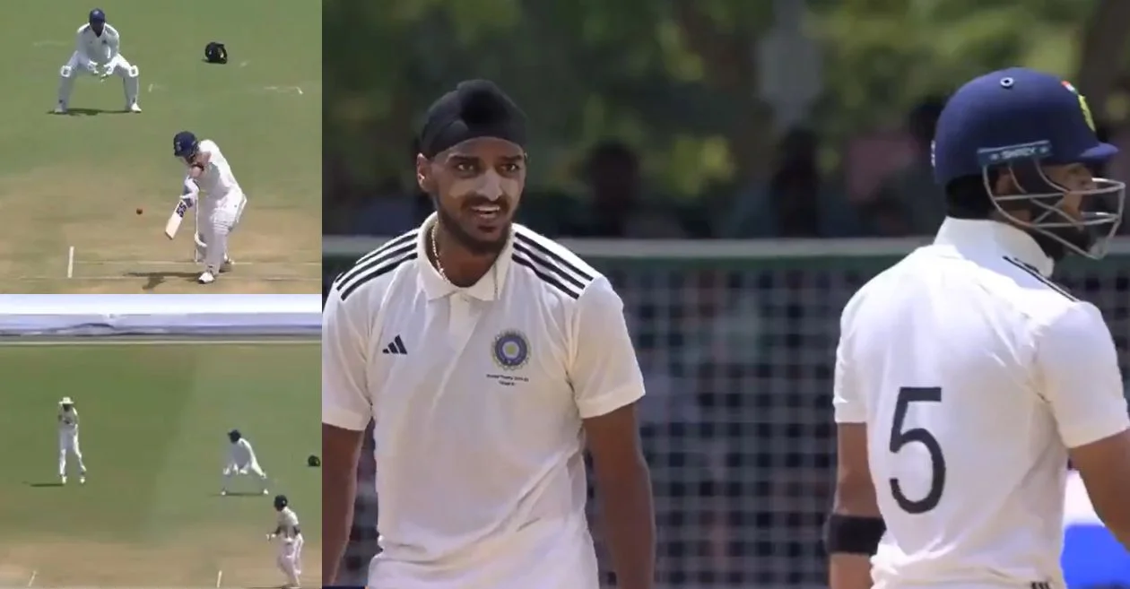 WATCH: Riyan Parag gets an aggressive send-off from Arshdeep Singh after being dismissed in the Duleep Trophy 2024