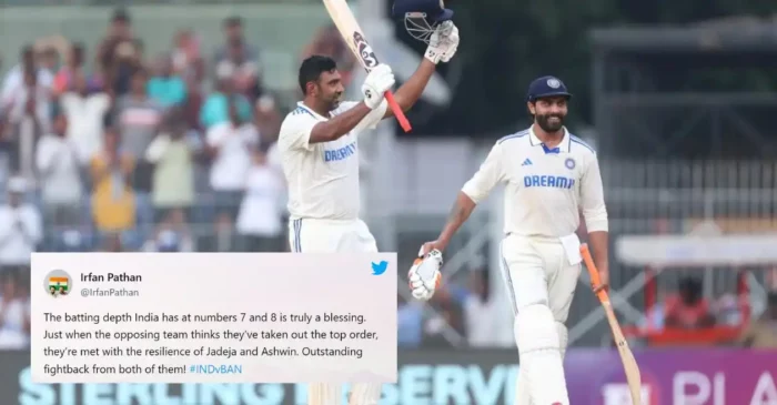 Fans react as Ravichandran Ashwin and Ravindra Jadeja lead India’s recovery on Day 1 of the first Test against Bangladesh