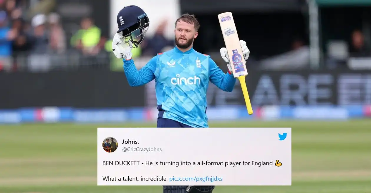 Netizens react as Ben Duckett slams a fighting century in the 5th ODI against Australia