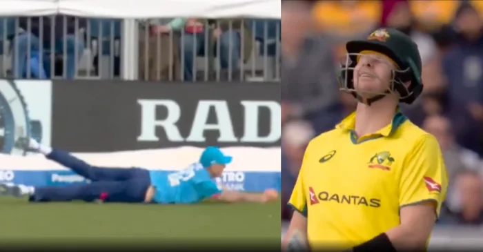 WATCH: Steve Smith left in disbelief as Brydon Chase grabs a stunning catch at the boundary