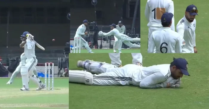 WATCH: Dhruv Jurel pulls off an unbelievable catch to dismiss Abhimanyu Easwaran in Duleep Trophy 2024