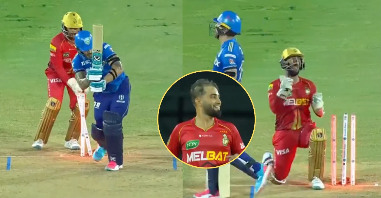 WATCH: Waqar Salamkheil bowls a ripper to outfox Faf du Plessis | CPL 2024, SLK vs TKR