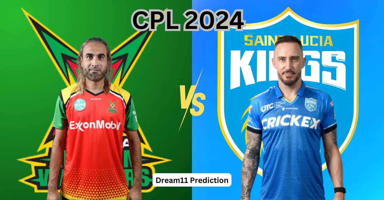 GUY vs SLK, CPL 2024: Match Prediction, Dream11 Team, Fantasy Tips and Pitch Report | Guyana Amazon Warriors vs Saint Lucia Kings