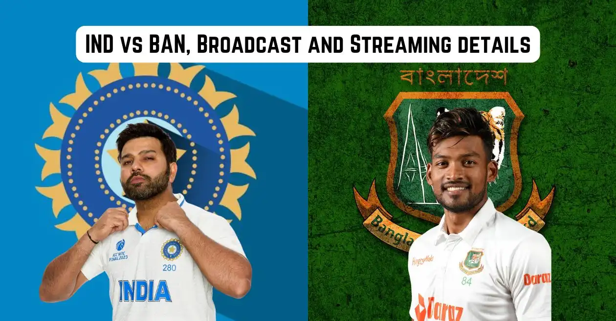 IND vs BAN 2024 Test Series: Broadcast & Live Streaming Info.