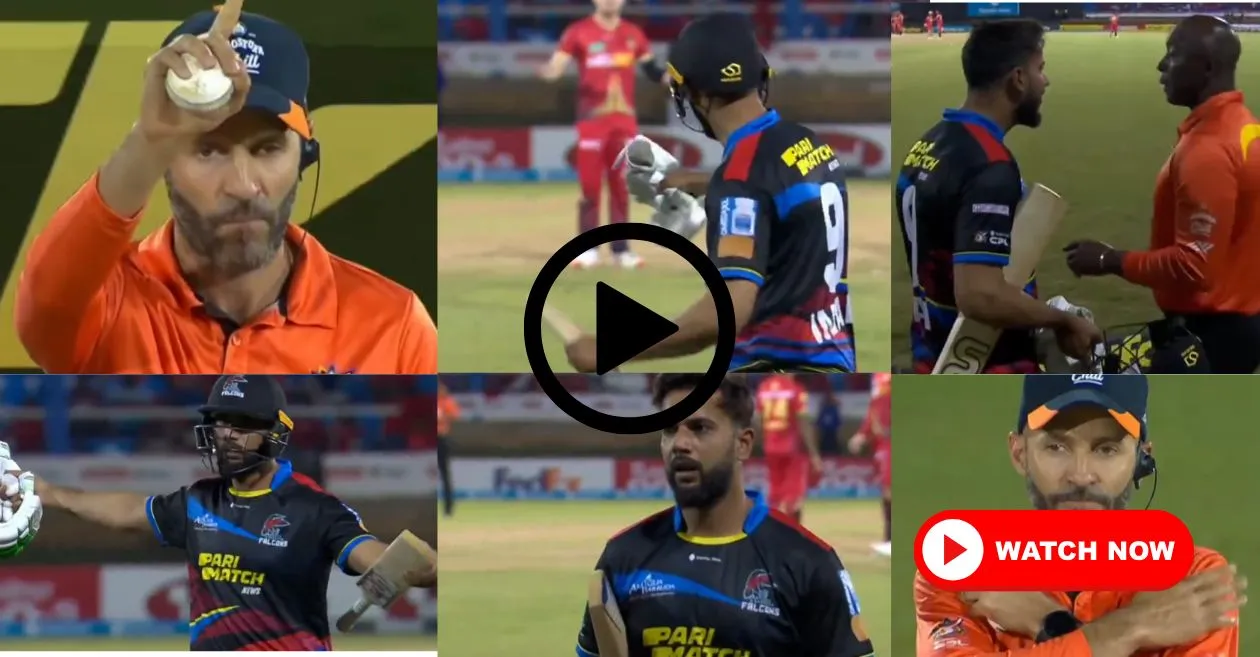 Video: Imad Wasim clashes with umpires in CPL 2024 match