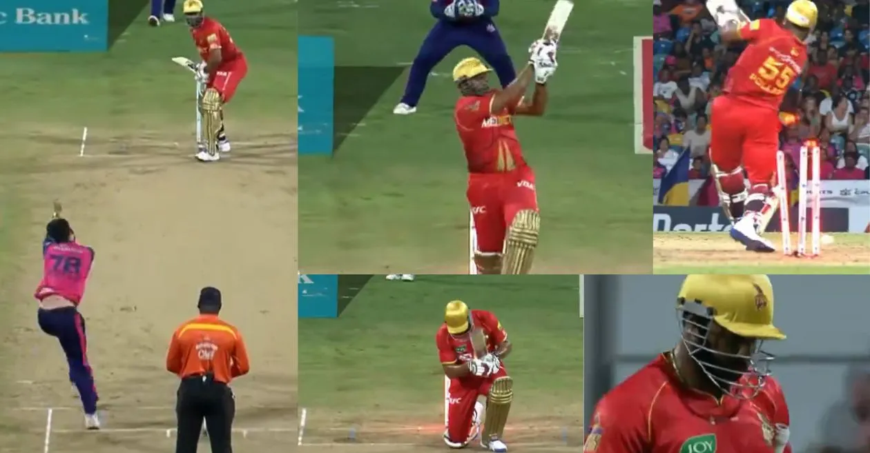 WATCH: Kieron Pollard falls victim to Naveen ul Haq’s trap on a crucial juncture in CPL 2024