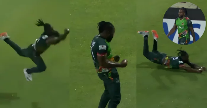 WATCH: Kyle Mayers pulls off a stunning diving catch to dismiss Faf du Plessis in CPL 2024