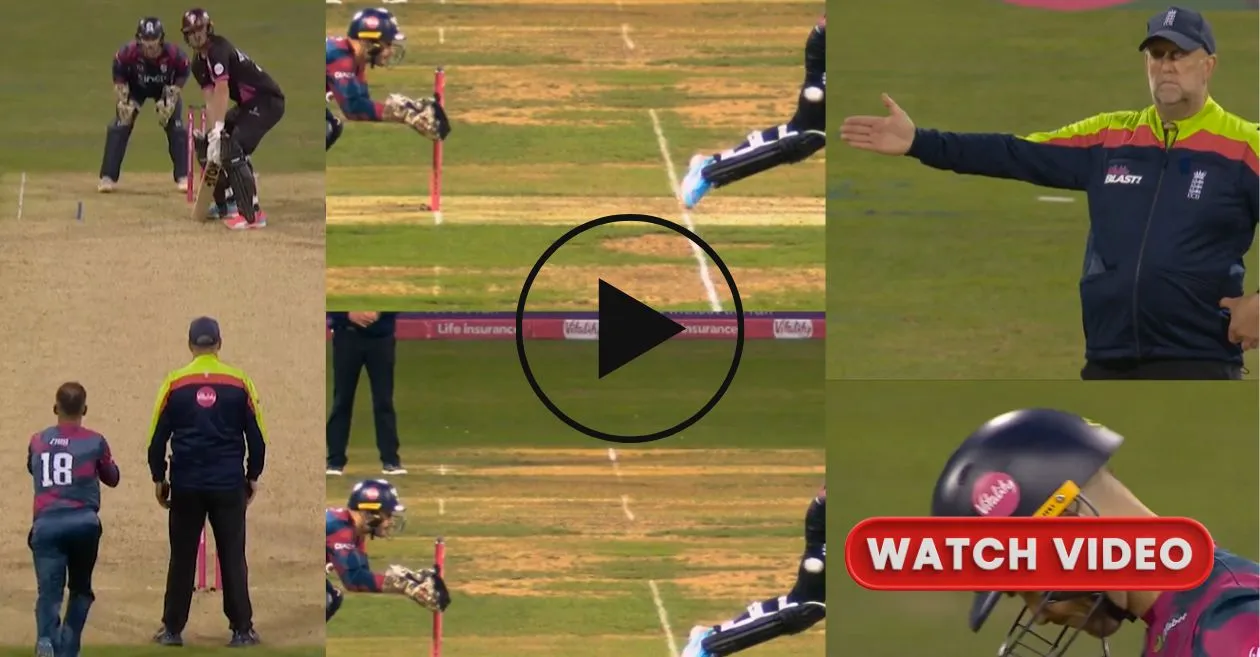 VIDEO: Lewis McManus calls for rare no-ball during T20 Blast 2024