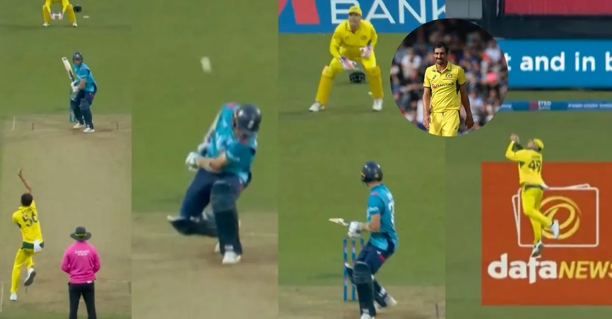 ENG vs AUS [WATCH]: Mitchell Starc’s magnificent bouncer dismisses Olly Stone to seal the 2nd ODI for Australia