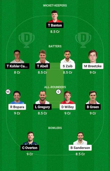 NOR vs SOM Dream11 Team for today's match