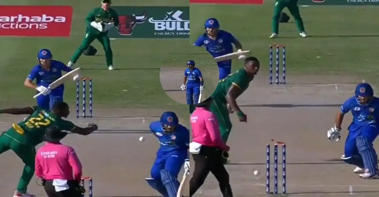 WATCH: Afghanistan batter Rahmat Shah falls victim to an unusual run-out in 3rd ODI against South Africa