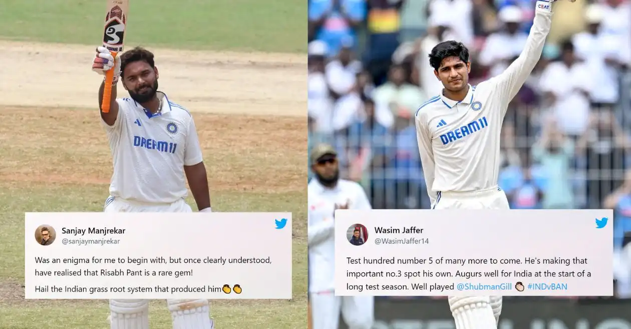 Fans Wild as Pant, Gill Hit Centuries; India in Control on Day 3 Chennai Test