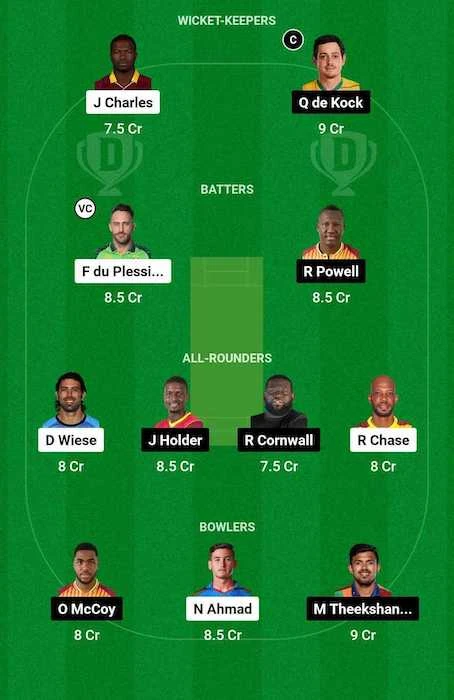 SLK vs BR Dream11 Team for today's match (September 21) - CPL 2024