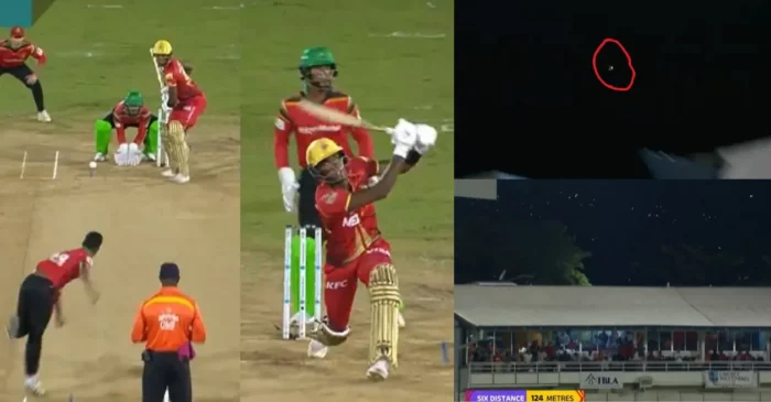 WATCH: Shaqkere Parris smokes Nathan Sowter for a 124m six in a thrilling CPL 2024 clash