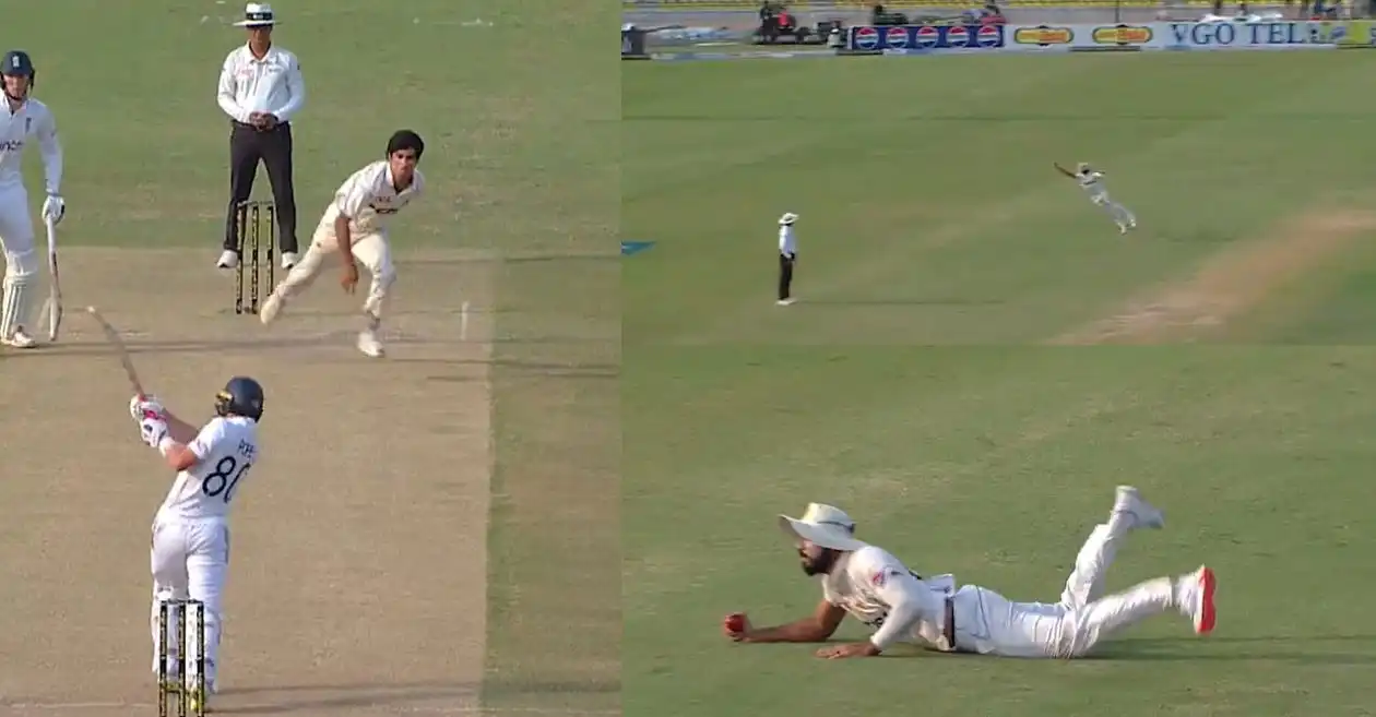 WATCH: Aamer Jamal plucks a one-handed screamer to dismiss Ollie Pope on Day 2 of the first Check | PAK vs ENG