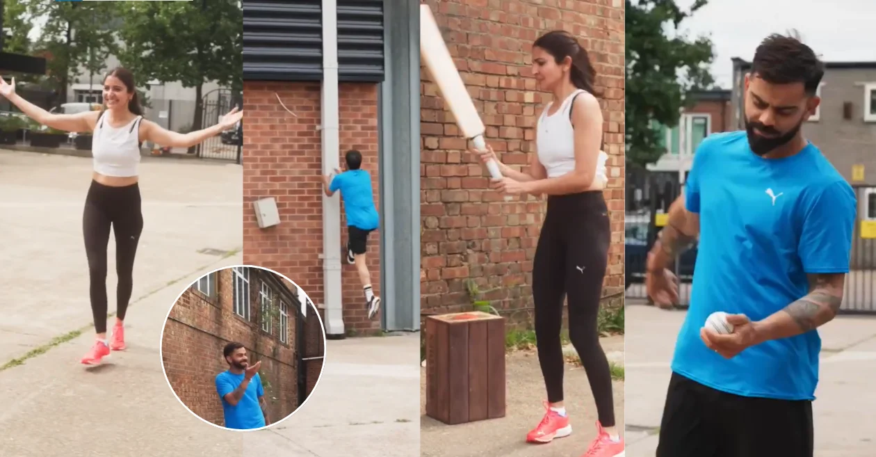 WATCH: Anushka Sharma dominates Virat Kohli in gully cricket