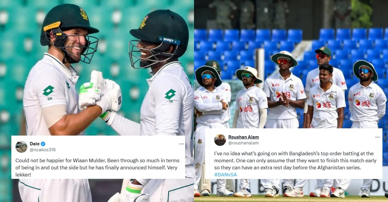 Twitter reactions: Wiaan Mulder, bowlers shine as South Africa tighten their grip over Bangladesh on Day 2 of the 2nd Test