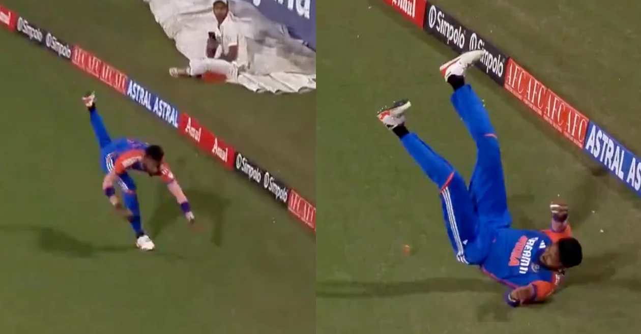 Hardik Pandya catch