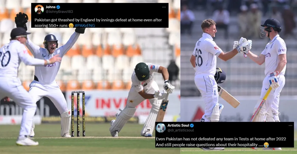 Twitter Reactions: Harry Brook and Joe Root shatter records as England register big win over Pakistan in 1st Test