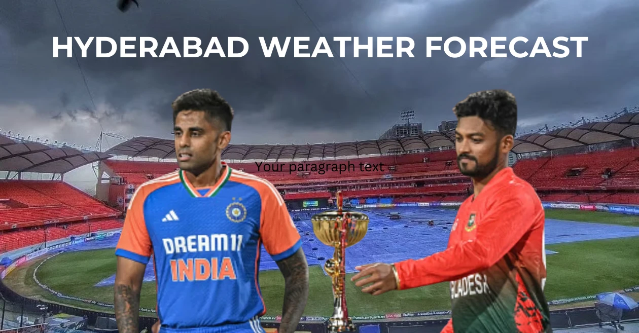 IND vs BAN: Rain threat in Hyderabad for 3rd T20I