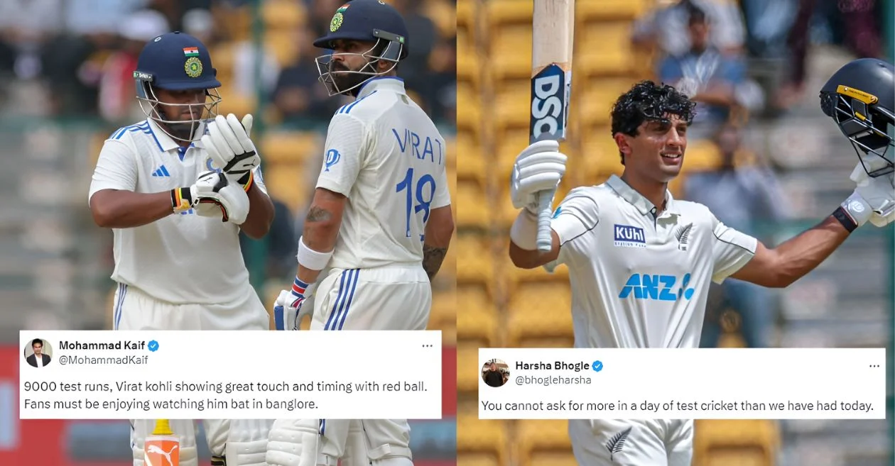 Twitter Reactions: Virat Kohli, Sarfaraz Khan inspire India’s fightback after Rachin Ravindra’s century boost New Zealand in Bengaluru Test