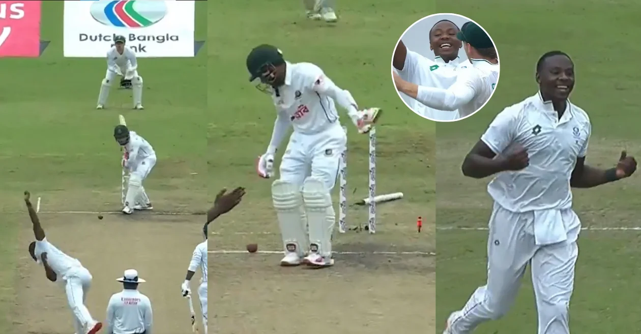 BAN vs SA [WATCH]: Kagiso Rabada bowls an absolute peach of a delivery to dismiss Mushfiqur Rahim on Day 3 of the first Test