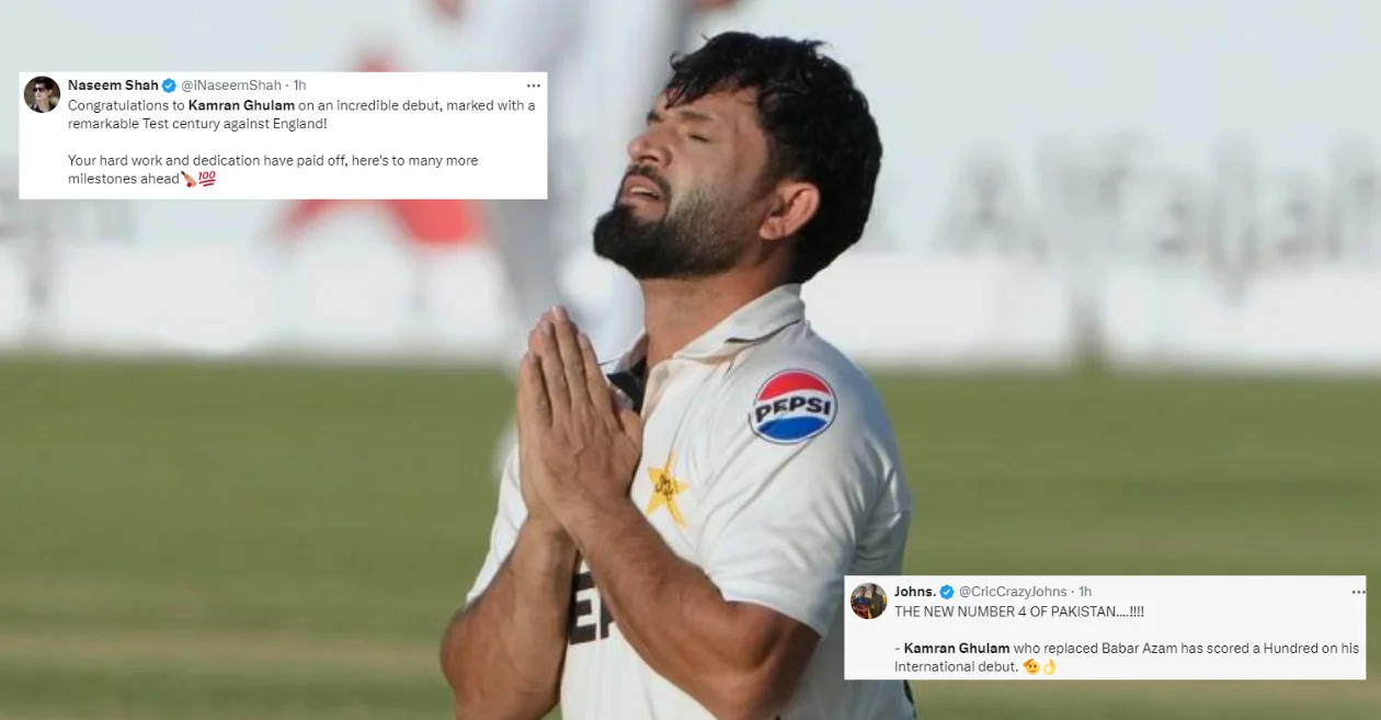 Twitter reactions: Kamran Ghulam marks his debut with a brilliant century in the 2nd Test against England