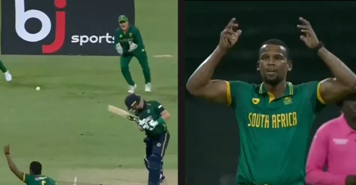 WATCH: Lizaad Williams’ unique celebration after dismissing Andrew Balbirnie in IRE vs SA 1st ODI