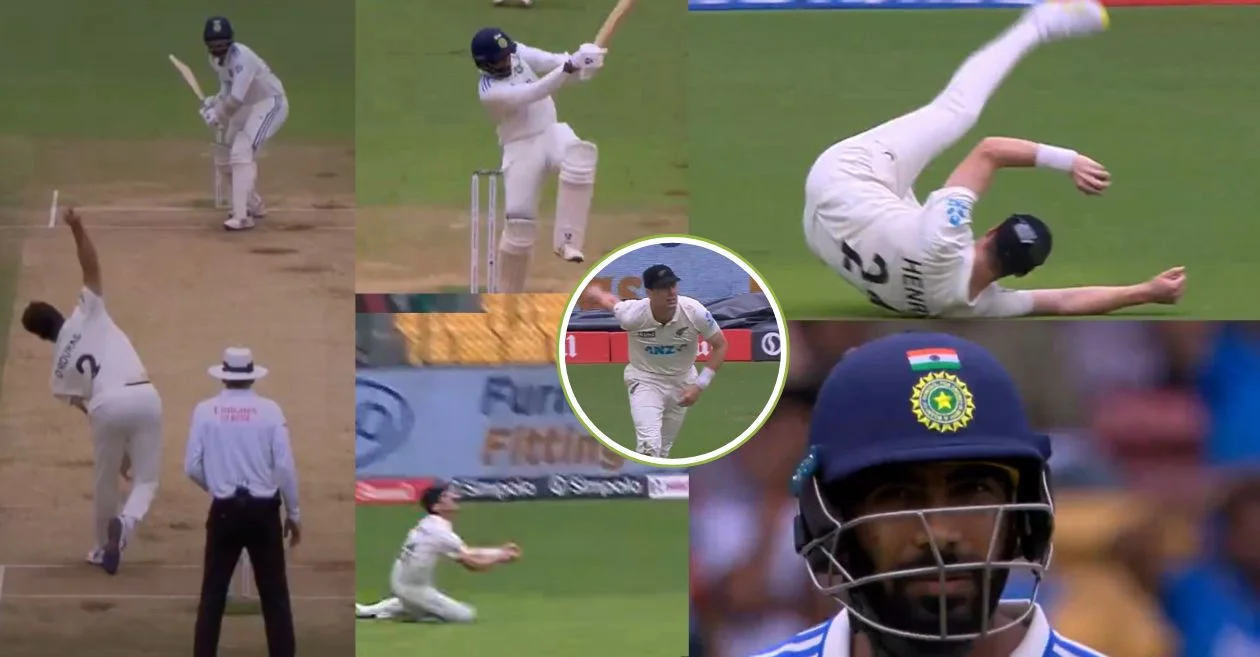 IND vs NZ [WATCH]: Matt Henry takes an unbelievable catch to dismiss Jasprit Bumrah on Day 2 of Bengaluru Test