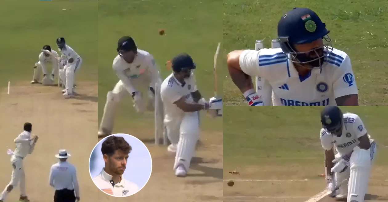 IND vs NZ [WATCH]: Virat Kohli bamboozled by Mitchell Santner’s full toss on Day 2 of the second Test