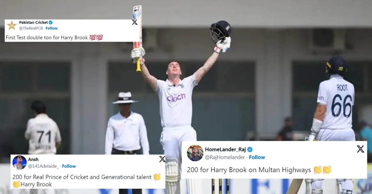 PAK vs ENG: Netizens react to Harry Brook’s maiden double ton in Multan on Day 4 of the first Test