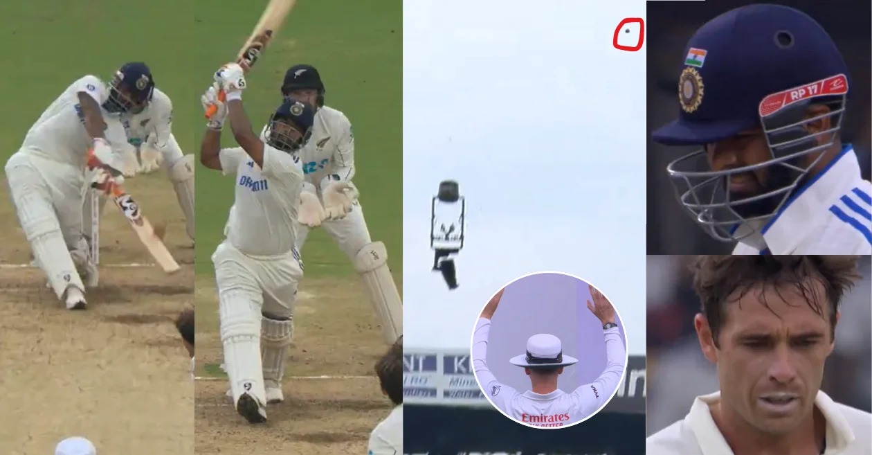 Rishabh Pant’s massive six off Southee in IND vs NZ Test Day 4