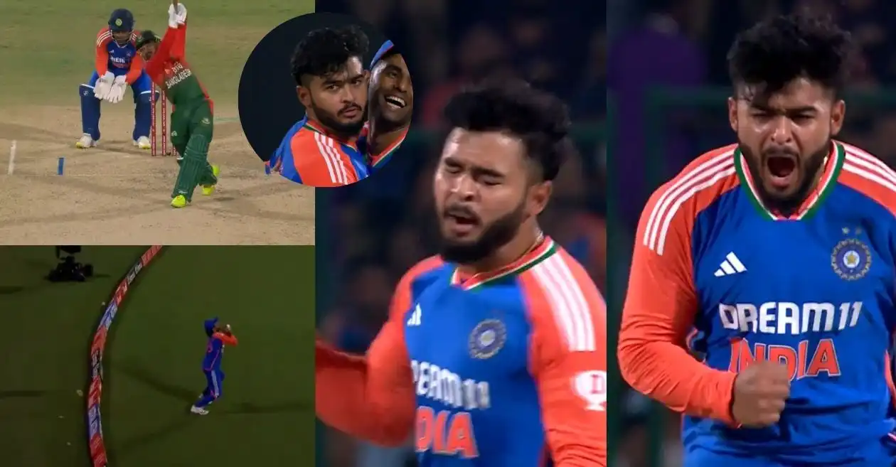 WATCH: Riyan Parag’s pumped-up celebration after removing Mehidy Hasan Miraz in 2nd IND vs BAN T20I goes viral