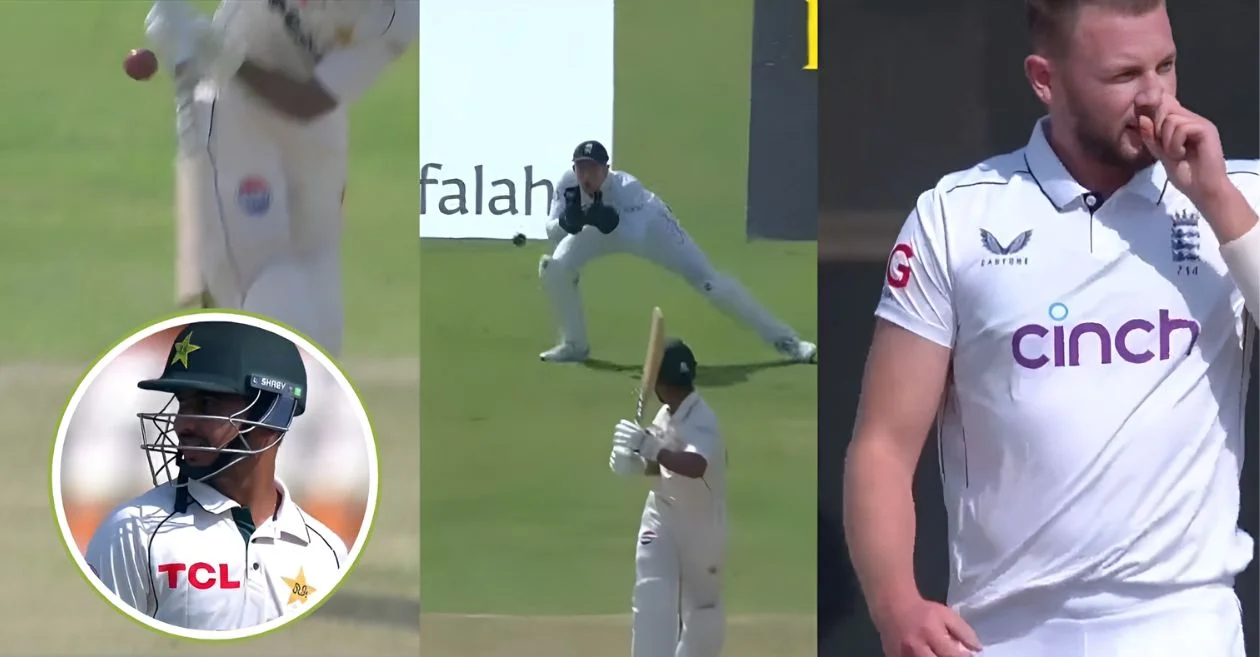 PAK vs ENG [WATCH]: Gus Atkinson strikes early to send Saim Ayub packing on Day 1 of the 1st Test