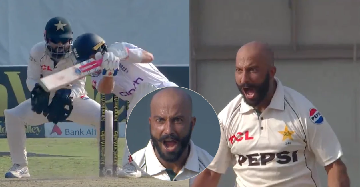 PAK vs ENG [WATCH]: Sajid Khan celebrates with a roar after bamboozling Ollie Pope