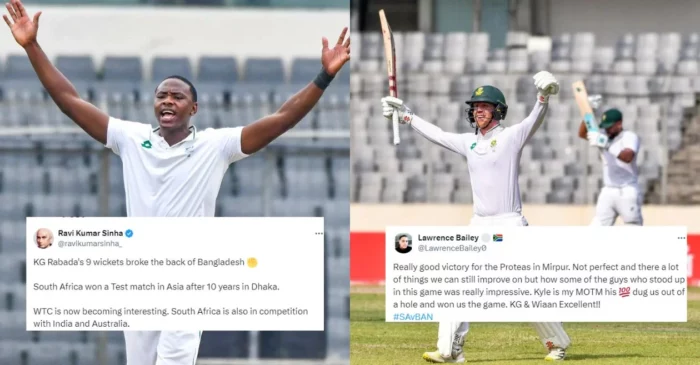 Twitter reactions: Kagiso Rabada, Kyle Verreynne power South Africa to a dominant win over Bangladesh on Day 4 of the 1st Test