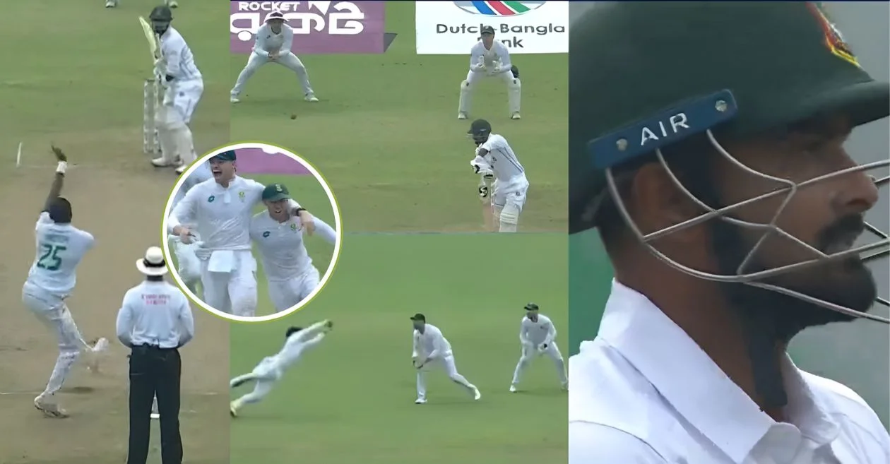 BAN vs SA [WATCH]: Tristan Stubbs takes a flying catch to dismiss Litton Das on Day 1 of 1st Test