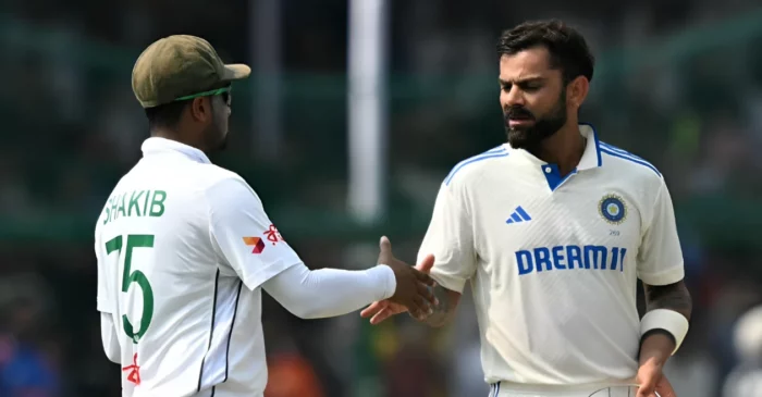 IND vs BAN [WATCH]: Virat Kohli gift his bat to Shakib Al Hasan after India’s series win against Bangladesh